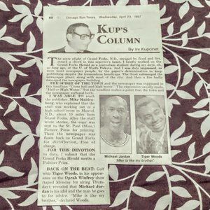 Chicago Sun Times Kup's Column by Irv Kupcinet Wed. Apr.23, 1997 Michael Jordan